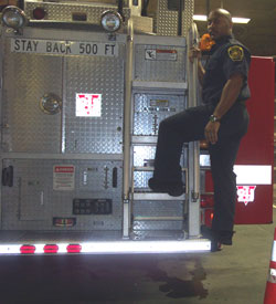 Ted on Firetruck